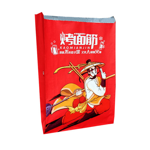 烧烤烤面筋纸袋烤串锡纸打包专用包装袋一次性保温防油纸袋可定制 - 图3