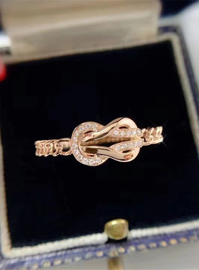 小清新简约戒指女开口马蹄扣食指戒时尚个性小众轻奢高级气质百搭