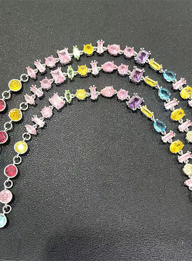欧美彩色宝石洛丽塔彩虹糖果色彩宝气质甜美礼物ins百搭优雅手链