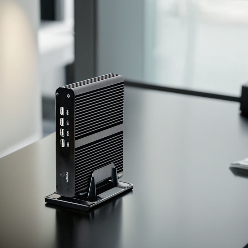 占美低功耗台式机视频会议12代i7迷你小电脑主机准系统无风扇整机 - 图1