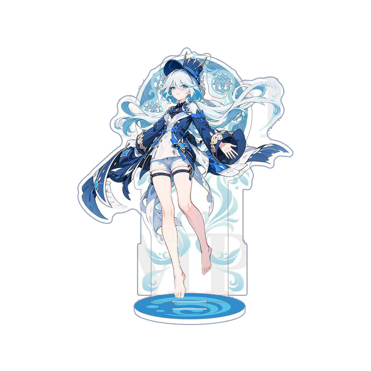 水神芙宁娜同人谷子原神芙卡洛斯周边亚克力立牌夹层双面双插摆件