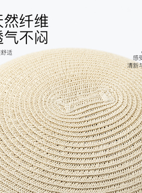 草帽女夏海边遮阳帽太阳帽防晒帽