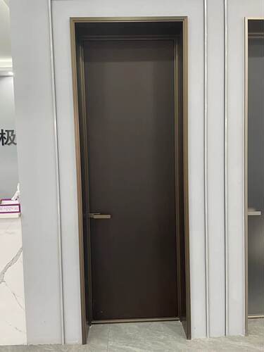定制钛镁铝合金卫生间门浴室门极窄边框厨房厕所平开门钢化玻璃门 - 图2