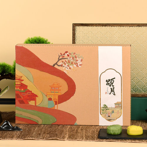 中秋礼品包装牛皮纸盒子老式传统月饼包装盒可定制河南郑州厂家 - 图3