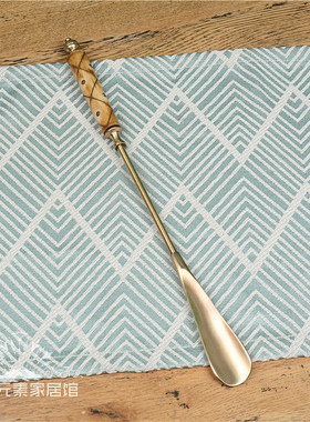 轻奢风牛骨黄铜欧美式做旧鞋拔子