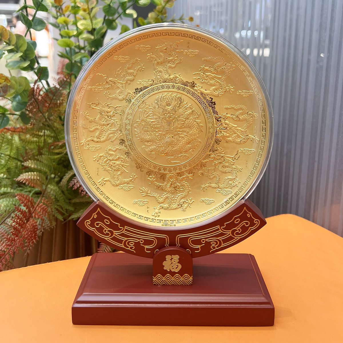 吉盟珠宝999足金九龙聚宝圆盘办公摆件聚宝盆礼盒黄金收藏送礼品,淘宝优惠券,粉丝福利购,淘宝优惠卷