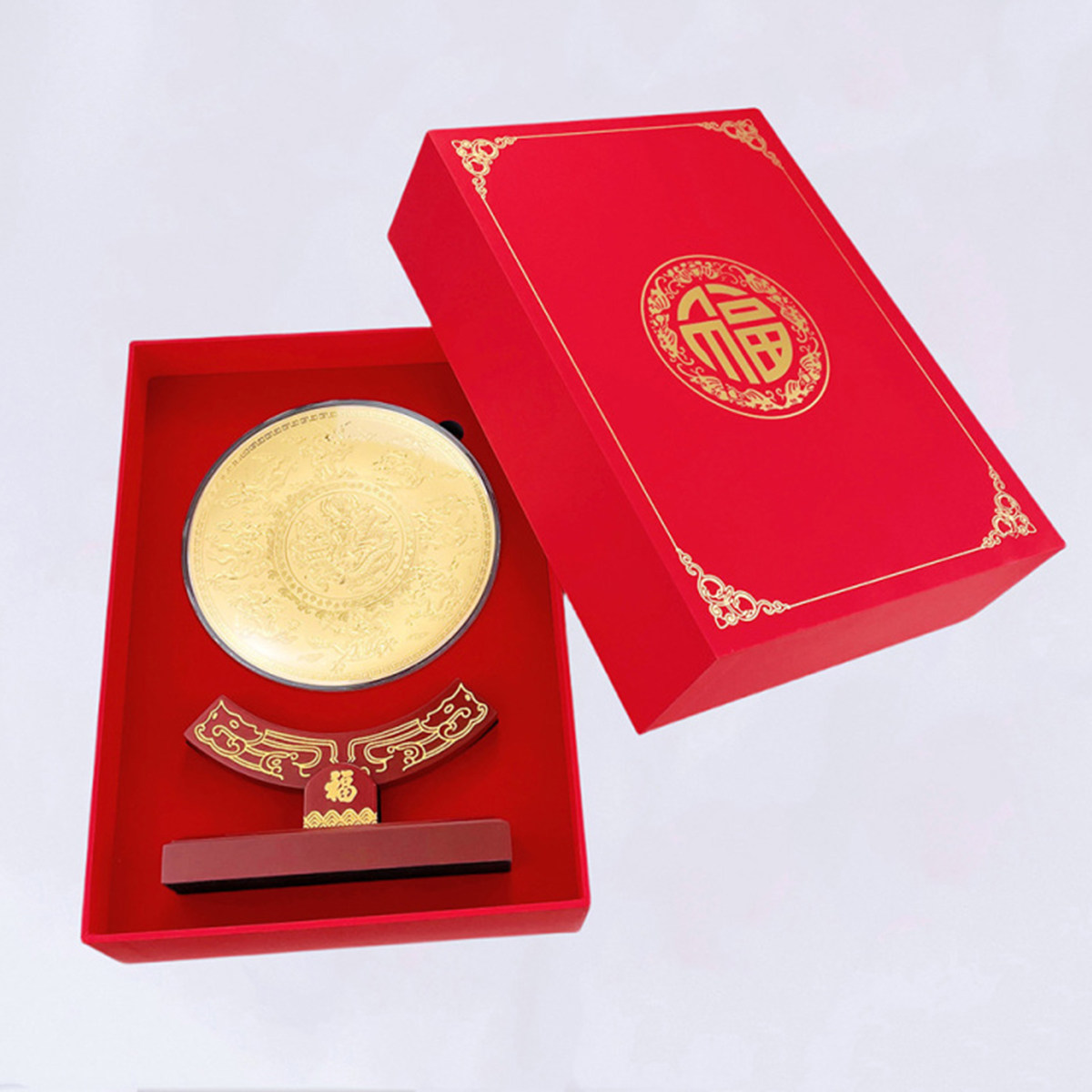 吉盟珠宝999足金九龙聚宝圆盘办公摆件聚宝盆礼盒黄金收藏送礼品,淘宝优惠券,粉丝福利购,淘宝优惠卷