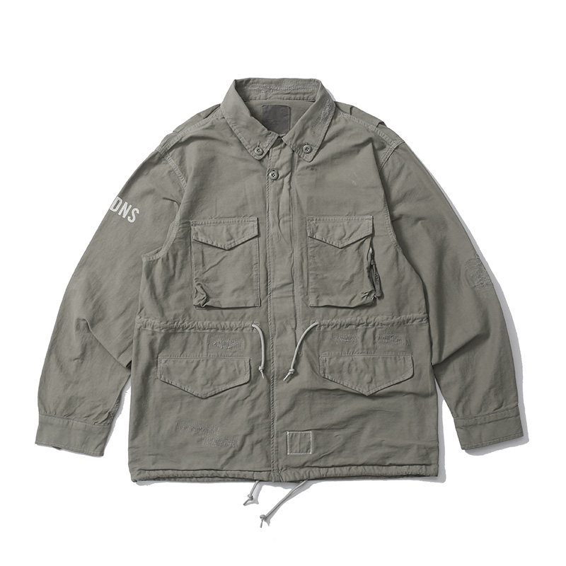 MADNESS余文乐新款复古工装上衣夹克男宽松多口袋做旧军绿色外套,淘宝优惠券,粉丝福利购,淘宝优惠卷