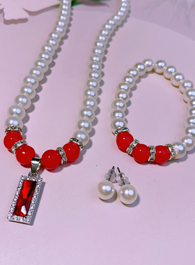 轻奢小众经典珍珠项链女ins潮流高级感百搭气质圆珠锁骨链颈链