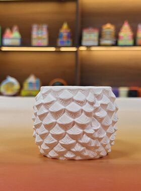 乐信松鼠松果香薰蜡烛石膏空杯花盆栽笔筒扩香容器皿DIY创意摆件