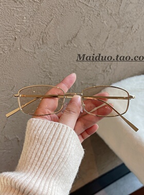 复古简约金属框方形凹造型墨镜