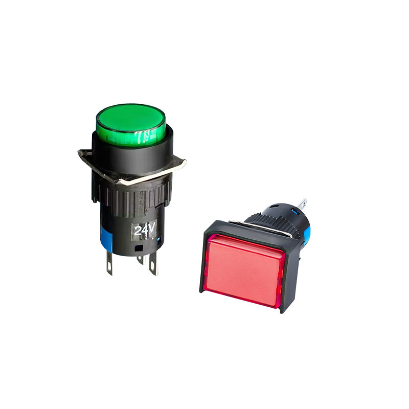 塑料按钮开关16mm自复自锁3/5/6/8脚圆形高亮带灯启动停止键LA16,淘宝优惠券,粉丝福利购,淘宝优惠卷