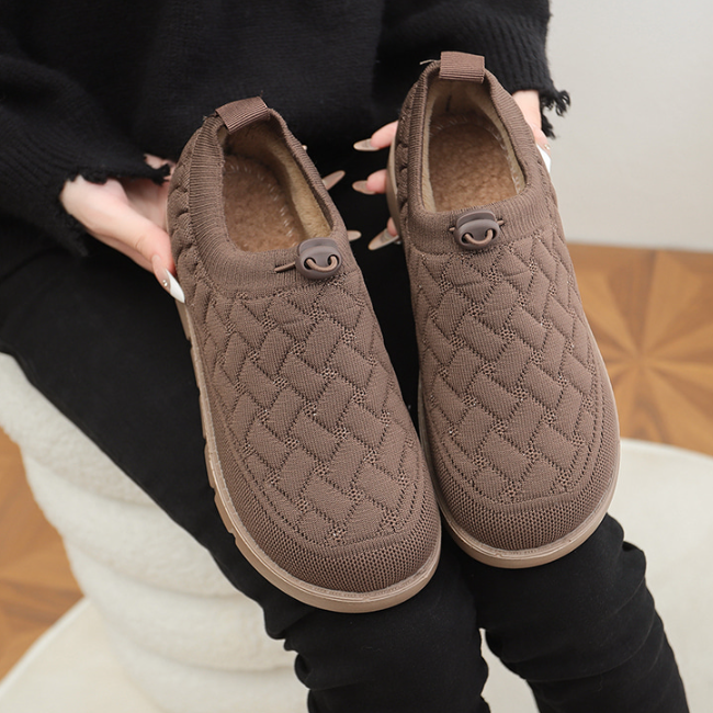 Wei Shao女鞋冬季加绒保暖一脚蹬棉鞋休闲抽绳奶奶鞋工作鞋,淘宝优惠券,粉丝福利购,淘宝优惠卷