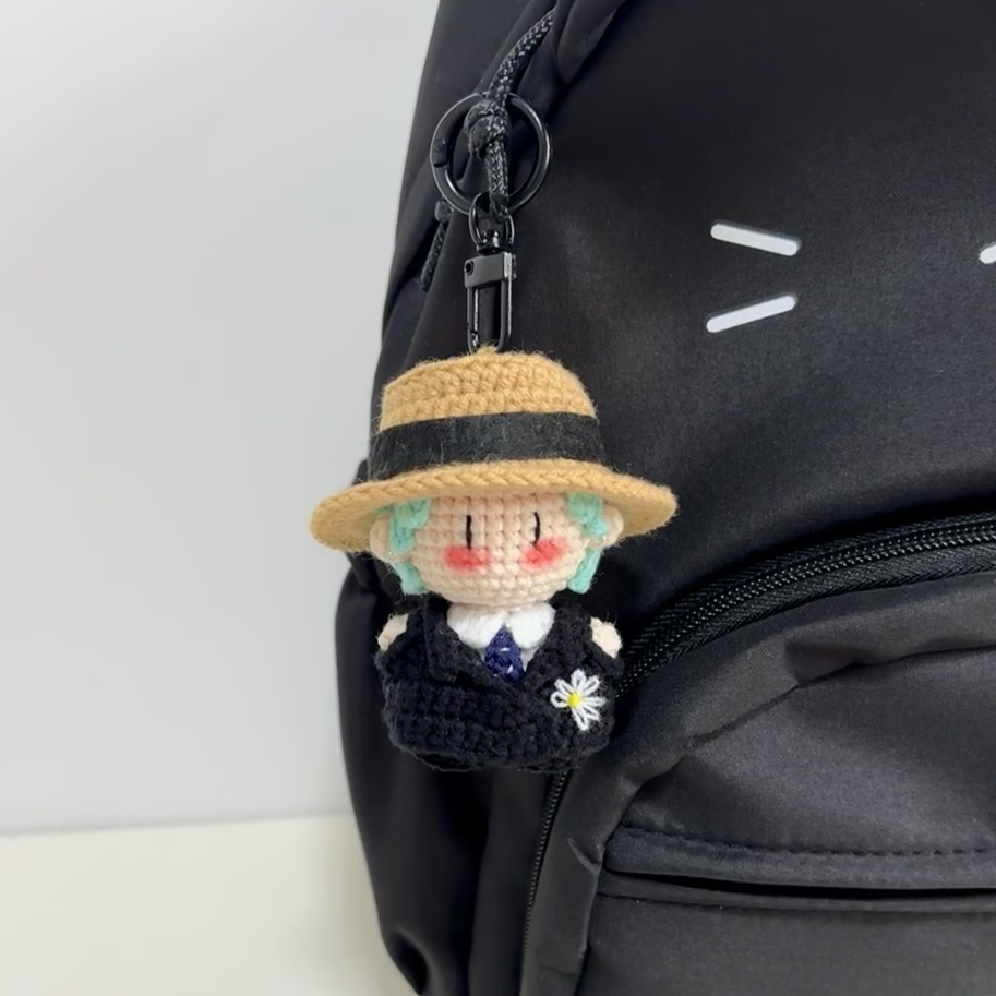 权志龙GD周边毛线手工钩织卡通包包挂件钥匙扣创意礼物diy材料包 - 图0