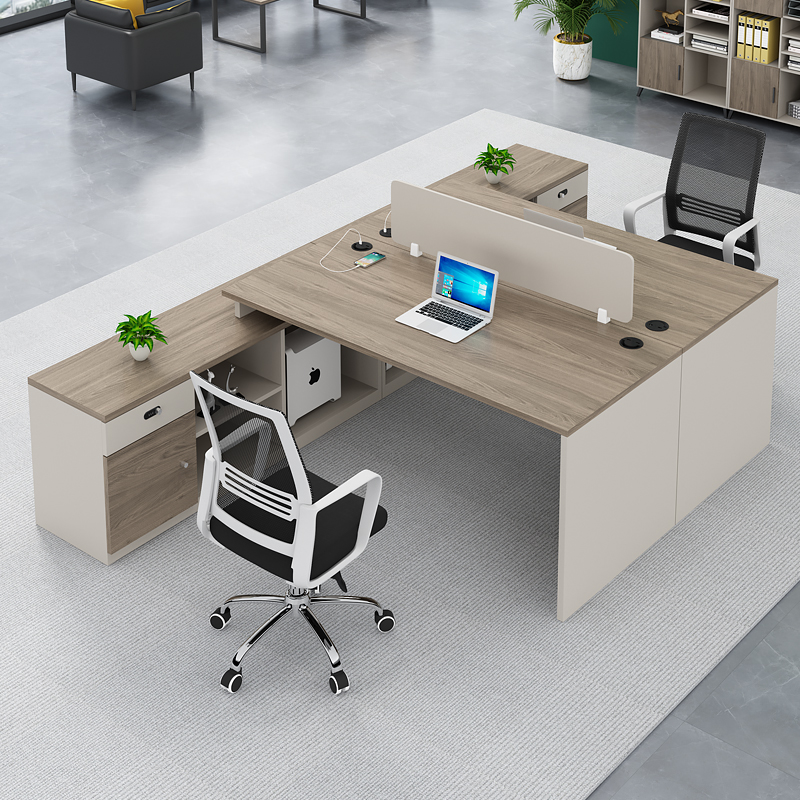办公桌椅组合财务双人工位员工卡座职员办公桌简约现代办公室桌子 - 图1