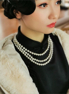 幽澜阁珍珠项链旗袍配饰长款链子