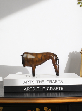 中古几何创意金属动物摆件