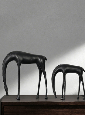现代简约马雕塑摆件客厅玄关