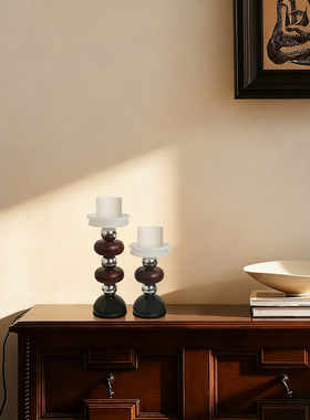 中古风烛台艺术高级感小众软装轻奢高档电视柜酒柜客厅家居装饰