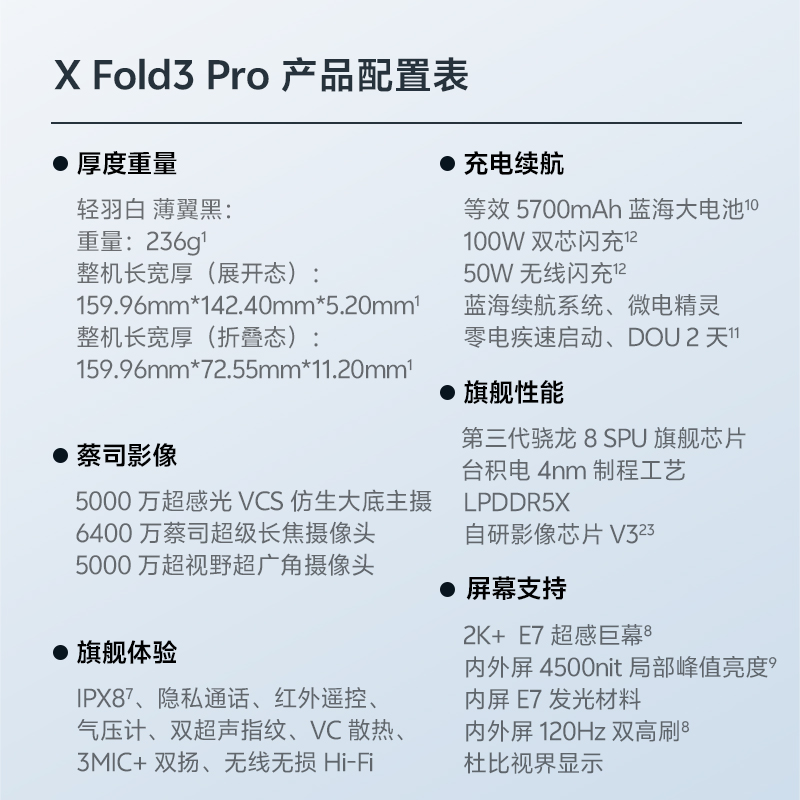 vivo X Fold3 Pro手机全新折叠屏vivoxfold3pro官方xfold3旗舰正品xfold2店xflip vivoxfold3 vovo智能xfold - 图2