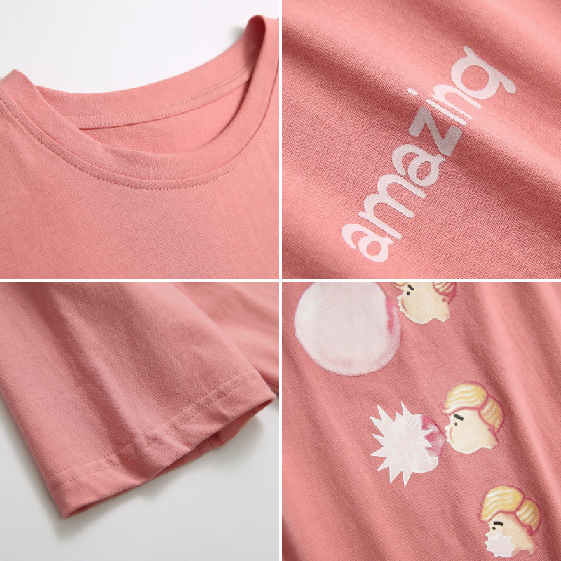 毛菇小象短袖女夏2020新款纯棉t恤 毛菇小象T恤