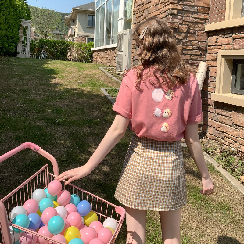 毛菇小象短袖女夏2020新款纯棉t恤 毛菇小象T恤