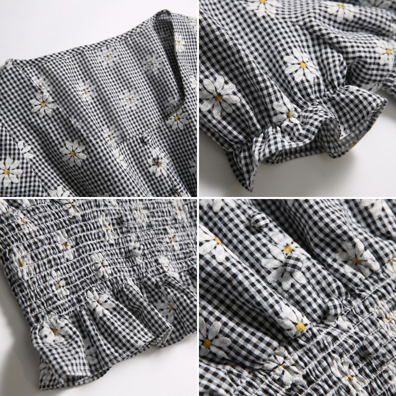 毛菇小象少女碎花女2020新款衬衫 毛菇小象衬衫