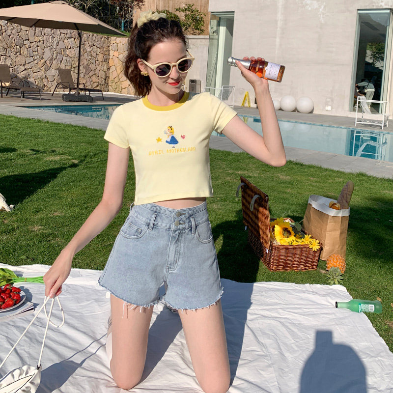 毛菇小象短袖t恤女夏2020打底衫 毛菇小象T恤