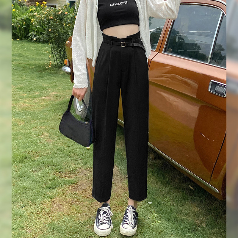 毛菇小象2020夏季新款高腰休闲裤 毛菇小象休闲裤