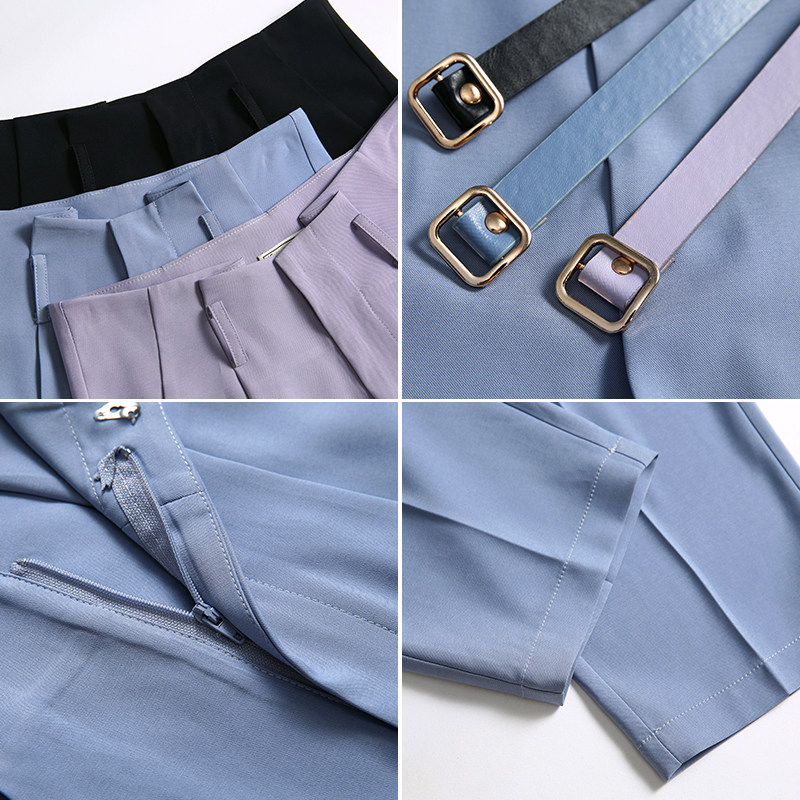 毛菇小象2020夏季新款高腰休闲裤 毛菇小象休闲裤