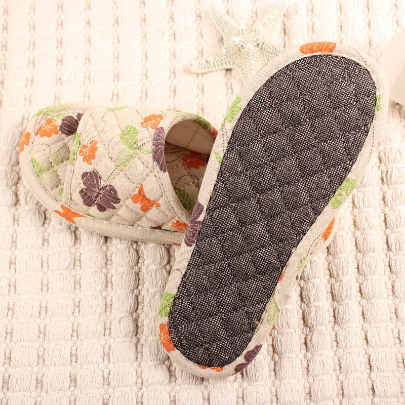 亚麻棉麻拖鞋家用室内夏四季无声静音家居地板布艺布底布拖鞋秋冬,淘宝优惠券,粉丝福利购,淘宝优惠卷