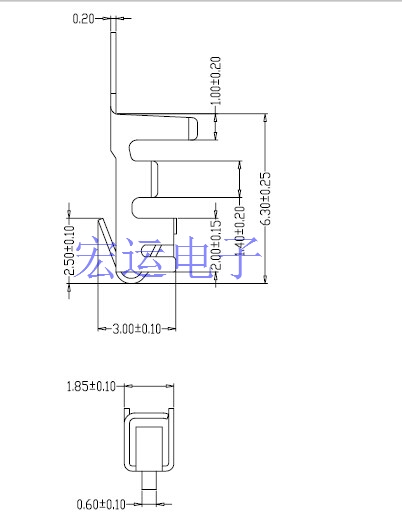 镀金XH2.54端子　高品质簧片　XH2.54MM　TJC3连接器　母端子镀金 - 图2