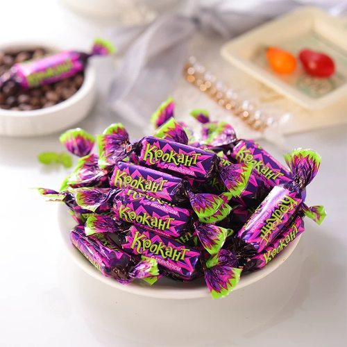 KDV巧克力味夹心紫皮糖500g喜糖结婚酥糖休闲零食KJ - 图2