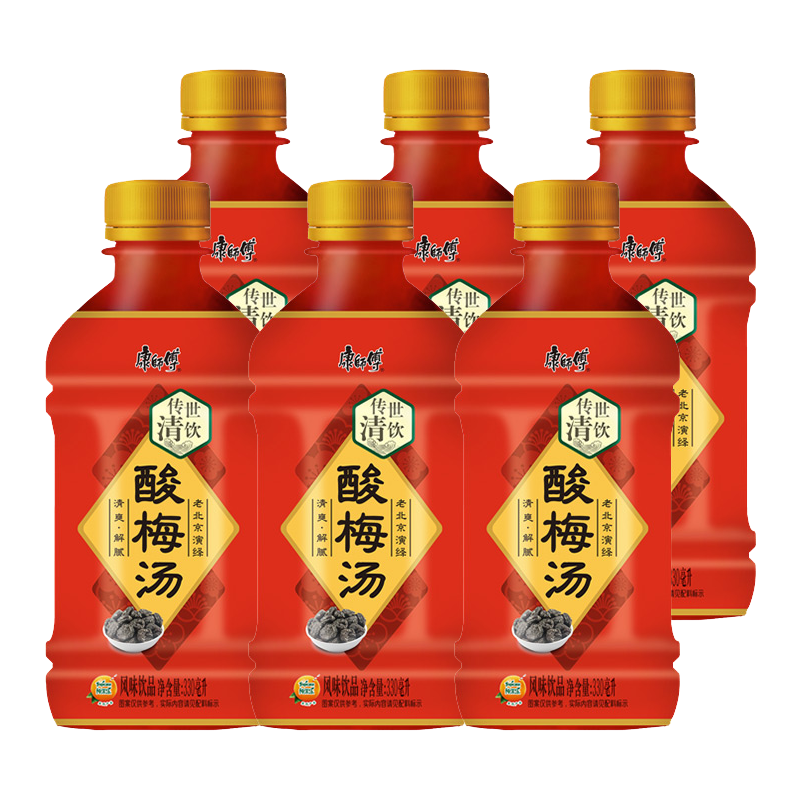 康师傅茉莉蜜茶冰红茶冰糖雪梨绿茶 330ml*6瓶 多口味-S - 图1