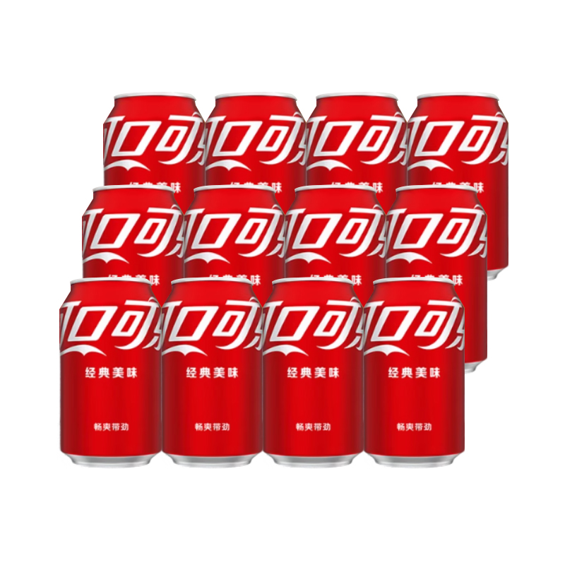 Coca-Cola/可口可乐经典美味汽水饮料罐装330ml(胖罐）-rxwl