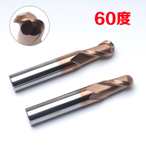 春保60度2刃钨钢合金球头加长钢用立铣刀R1.25R1.75R2R3R4R567810 - 图3