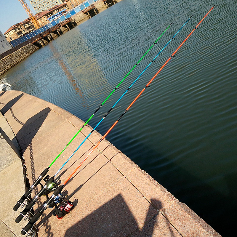 1.35m1.5米1.8米路亚竿套装 新手结实钓鱼竿绿色蓝色实心儿童鱼竿,淘宝优惠券,粉丝福利购,淘宝优惠卷