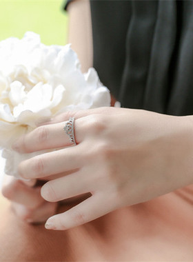 百搭欧美风锆石韩国夸张女士戒指
