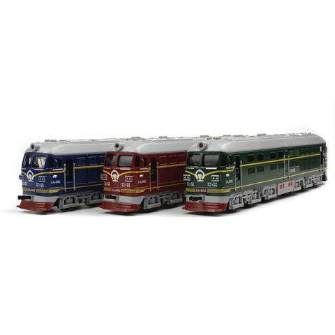 怀旧东风火车蒸汽绿皮合金火车模型儿童玩具仿真铁皮金属声光回力