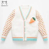 Осенний модный хлопковый трикотажный свитер, кардиган, семейный стиль, популярно в интернете, в западном стиле, коллекция 2022