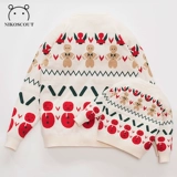 Детский демисезонный элитный трикотажный свитер, семейный стиль