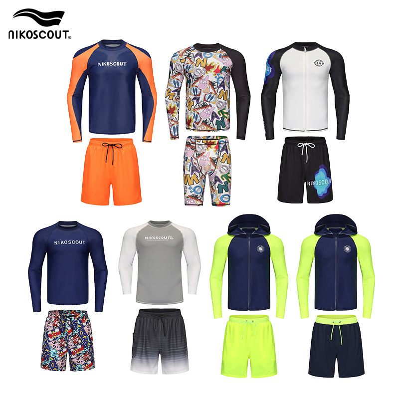 Men's swimsuit suit surfing and sun protection beach swimsuit