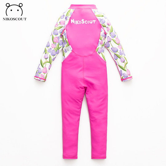 宝宝泳衣女儿童游泳衣女孩洋气女童海边装备长袖长裤防晒速干泳装