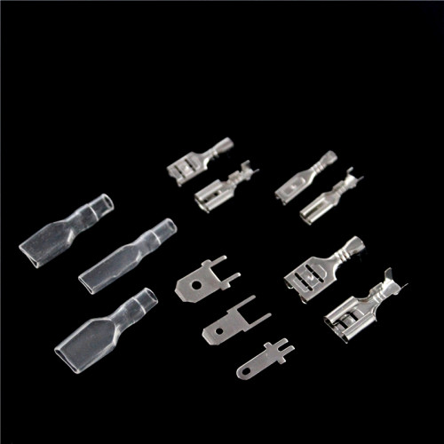 6.3MM 4.8MM 2.8MM 插簧 接线端子冷压端子 插片 护套 软 100只 - 图0