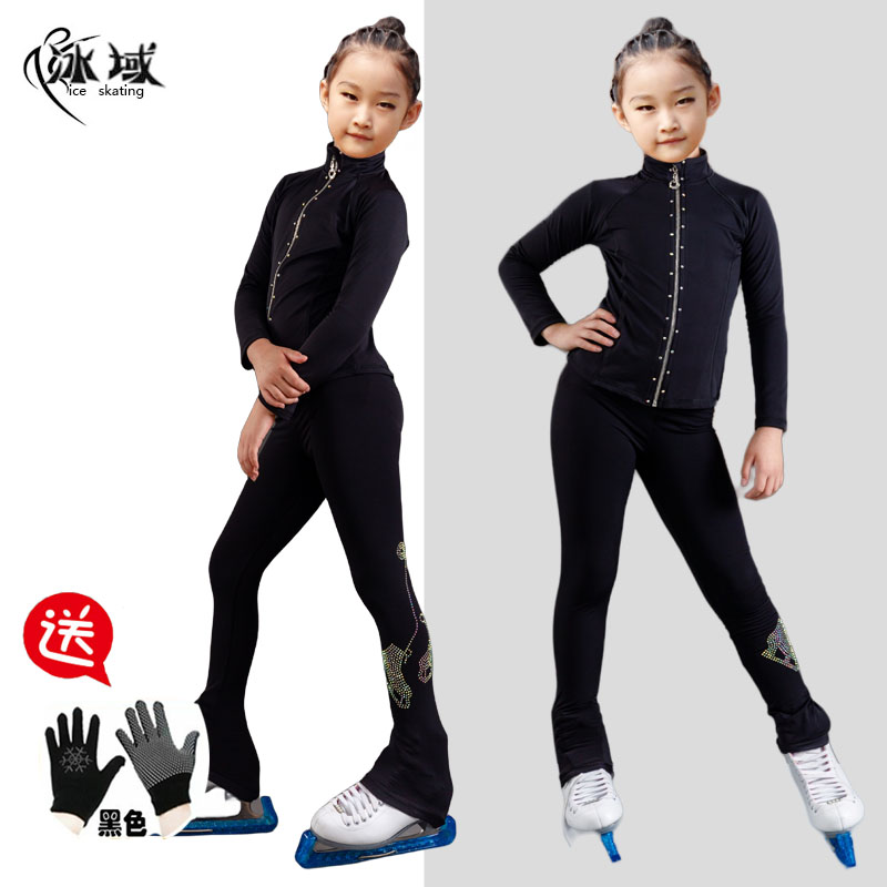 秋季新款成人儿童花样滑冰服套装加绒女训练服外套溜冰包鞋长裤-图1
