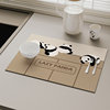 Cute Panda Kitchen Diatom Mud Draining Mat