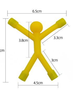 爬墙磁性小人软胶百变磁铁人磁铁小人公仔玩具创意小人挂钩