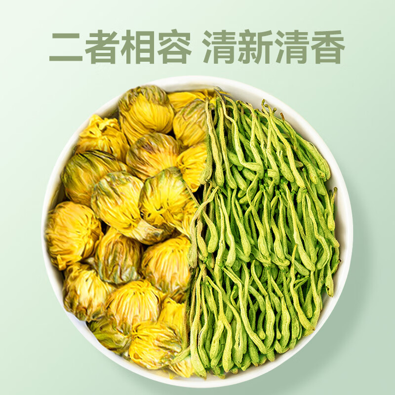 金银花菊花茶去火清热解毒蒲公英正品官方旗舰店特级野生胎菊清火