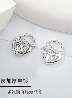 S925纯银珍珠项链扣头万能扣diy手链连接扣收尾扣接头扣 搭扣配件