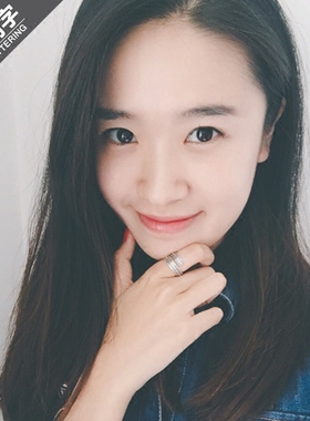 中韩日复古风羽毛开口戒指男女